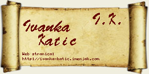 Ivanka Katić vizit kartica